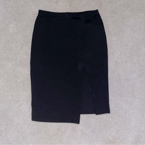 Black pencils skirt with side slit